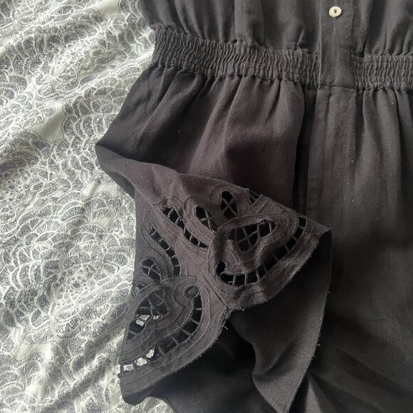 Intermix Black Lace Detail Short Romper Size 4 - Picture 5 of 9